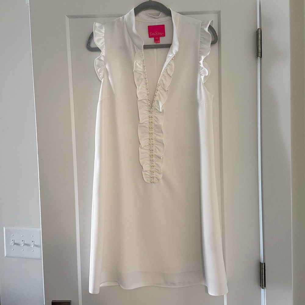 Lilly Pulitzer White Dress with Pink Tag